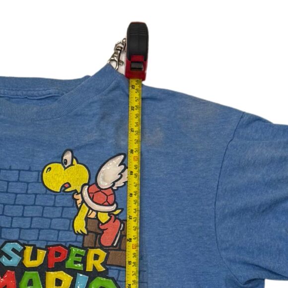 Super Mario T-Shirt Size Large Unisex Blue Short Sleeve - Picture 5 of 8